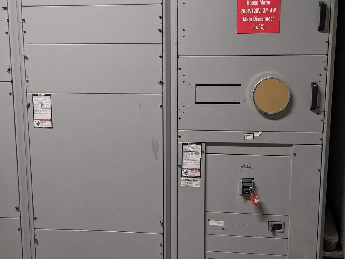Commercial main disconnect with house meter panel - AMY Electric
