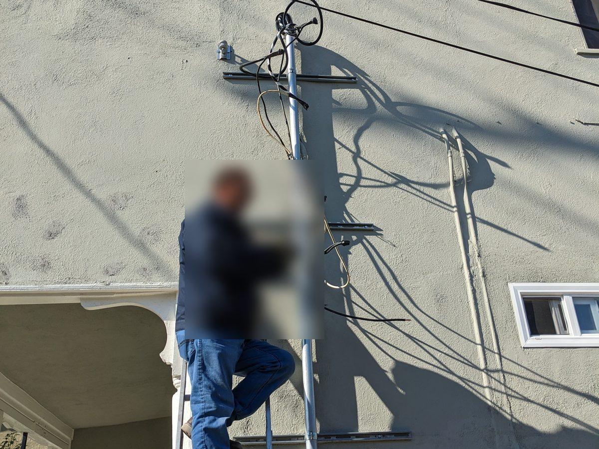 Electrical work in unfinished wood-framed space — with panel and wiring detail (work in progress) - AMY Electric Los Angeles