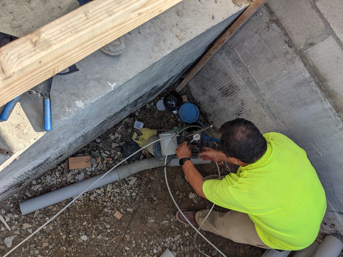 Conduit installation through foundation in Pasadena - AMY Electric