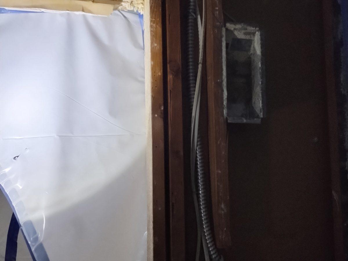 Electrical equipment in dimly lit area (work in progress) - AMY Electric Los Angeles